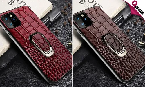 iPhone 11 Pro/Max Leather Kickstand Cover Case!